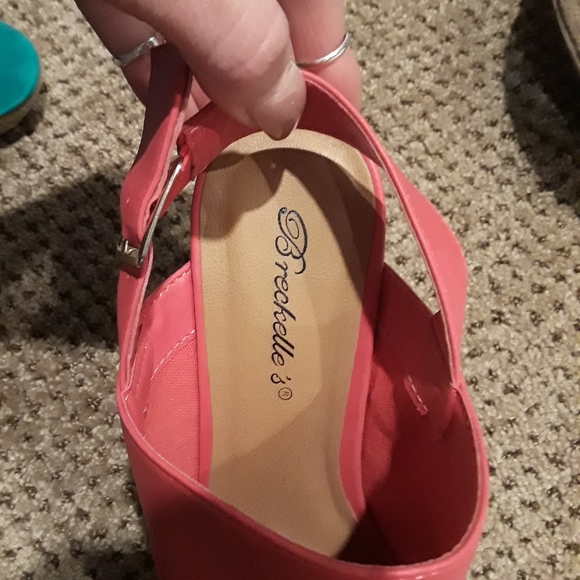 Red Espadrille Wedge Heels - Picture 7 of 7